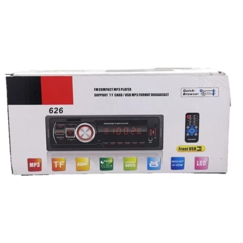 Radio Estéreo Auto Movil Bluetooth Mp3 Usb -3