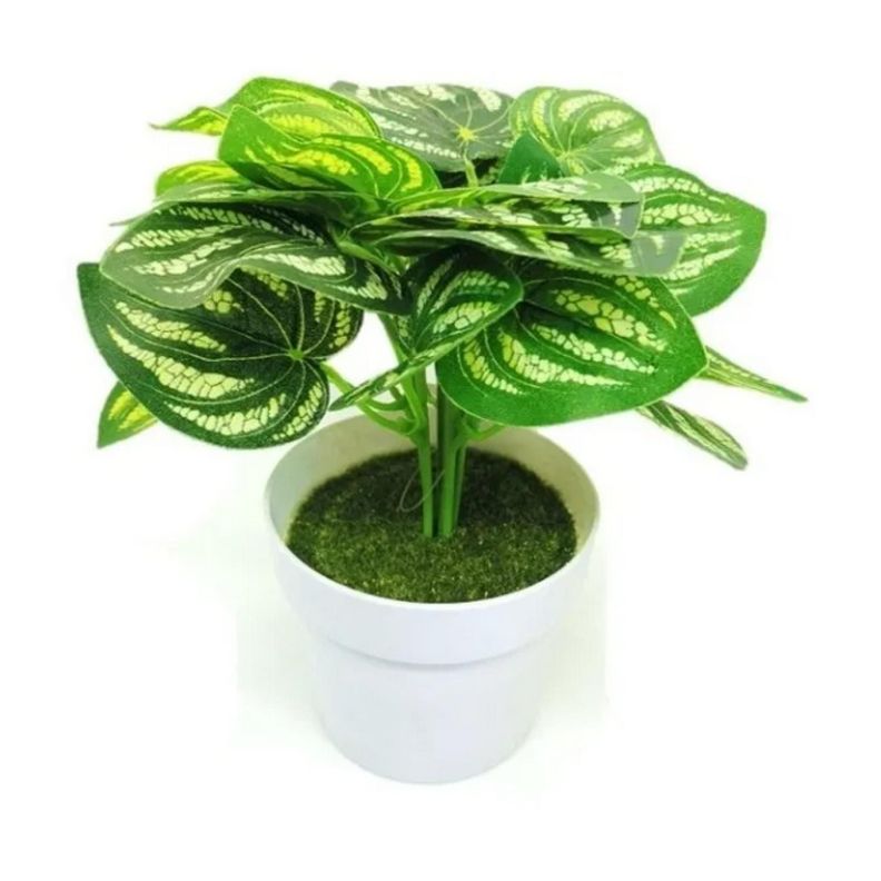 Planta Artificial Con Macetero Decorativo Hogar-1