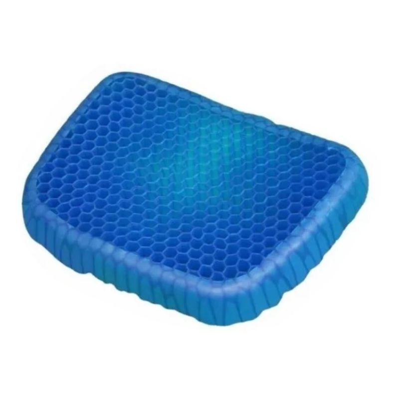 Cojin De Silicona Para Espalda Auto Vehiculo Azul-0