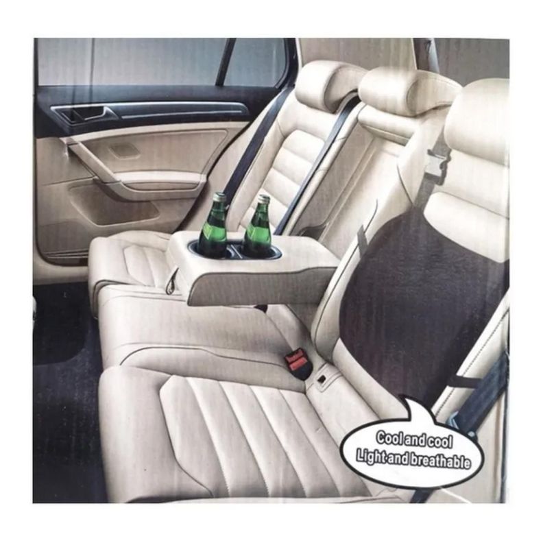 Cojin De Silicona Para Espalda Auto Vehiculo Azul-1