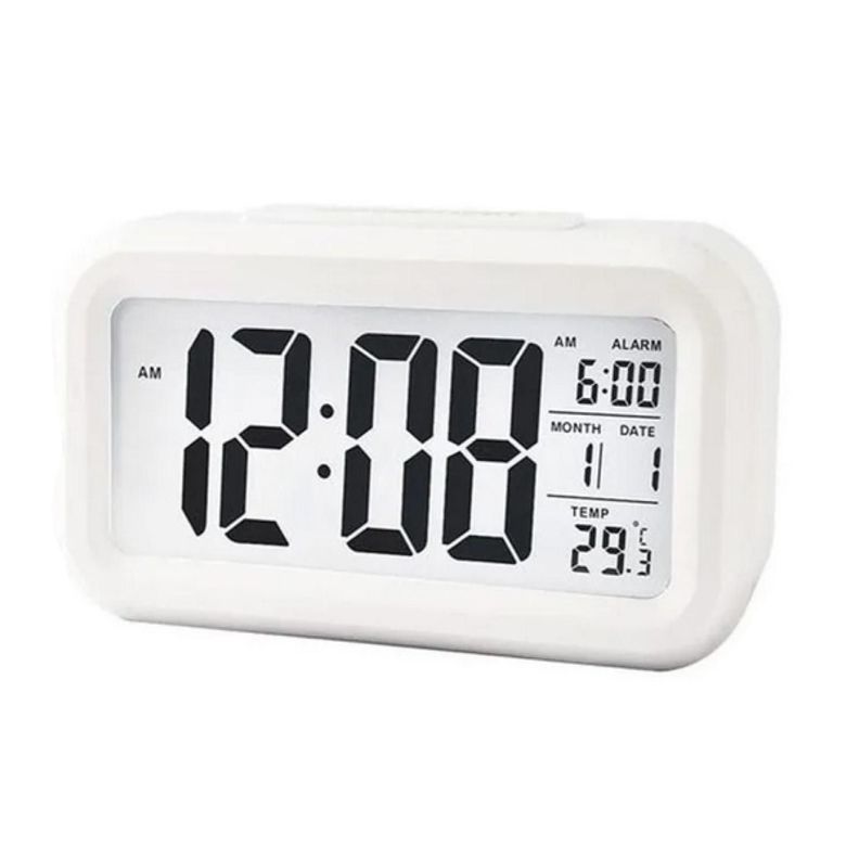 Reloj Despertador Pantalla Lcd Fecha Temperatura Alarma Verde-0