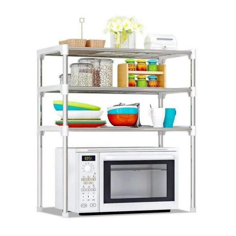 Estante Organizador Multiuso Cocina Baño Hogar Gris-1