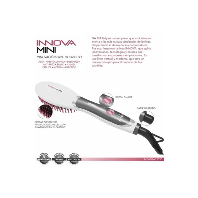 CEPILLO ALISADOR GAMA INNOVA MINI DUAL VOLTAJE-2