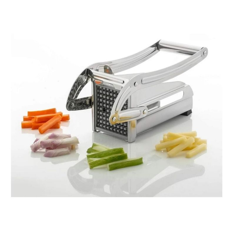 Prensa Papas Frutas Y Verduras Cortador Gris-3
