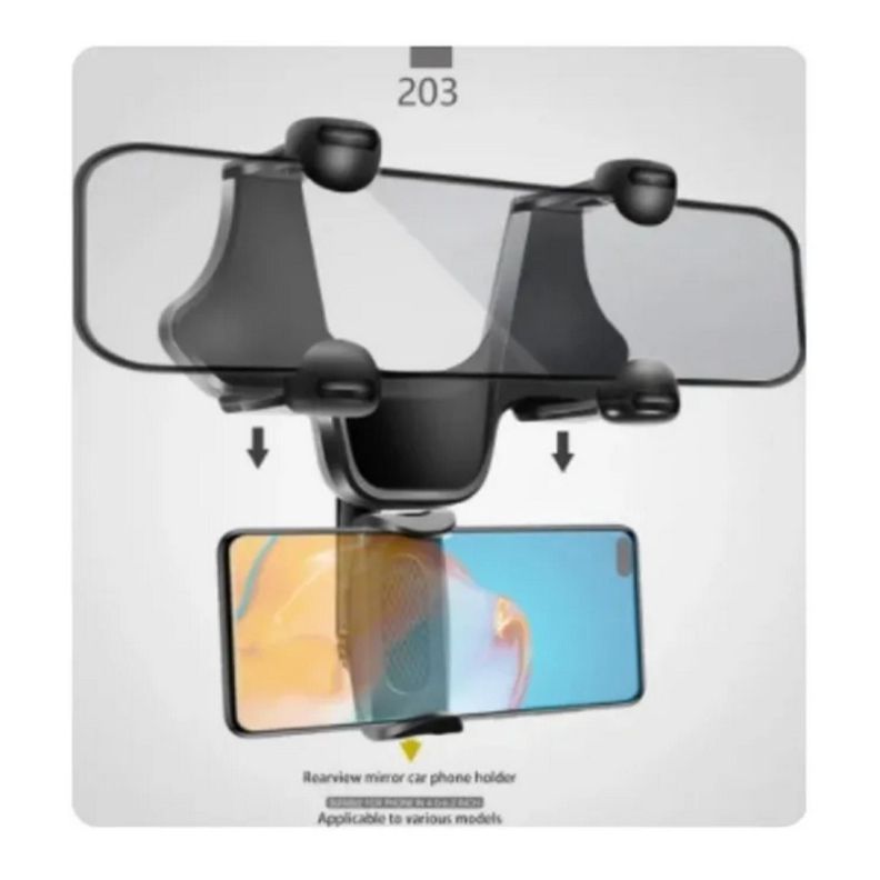 Soporte Celular Retrovisor Auto Telefono Universal-3
