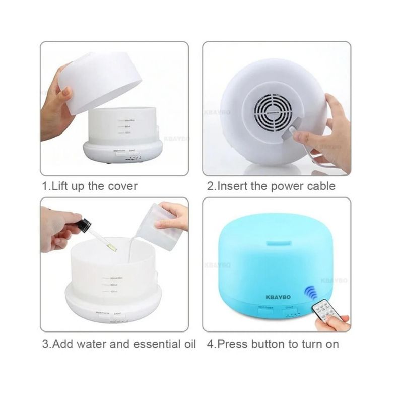 Humidificadores Lampara Led Humidificador Aire Aroma Difusor Blanco-2