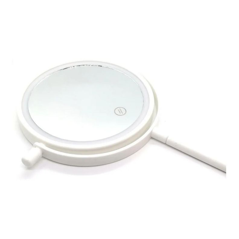 Espejo Led De Escritorio Luces Maquillaje Tactil Mujer Blanco-0