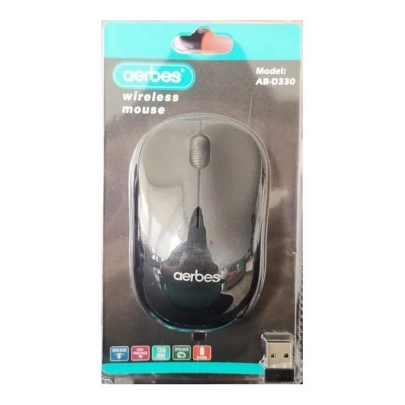 Mouse Optico Inalambrico Negro-2