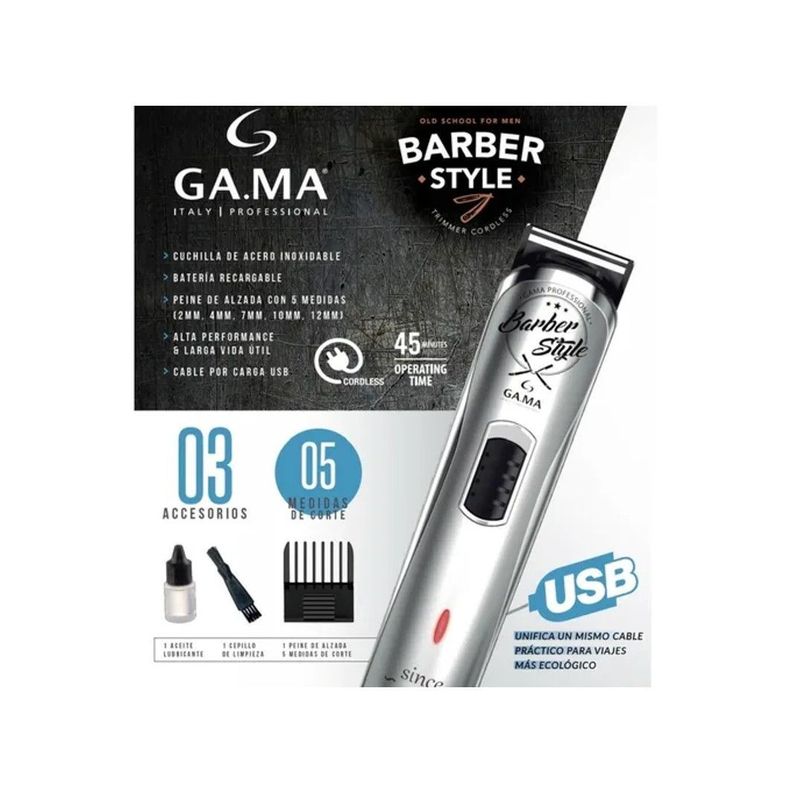 CORTAPELOS GT527 BARBER STYLE RECARGABLE USB-2
