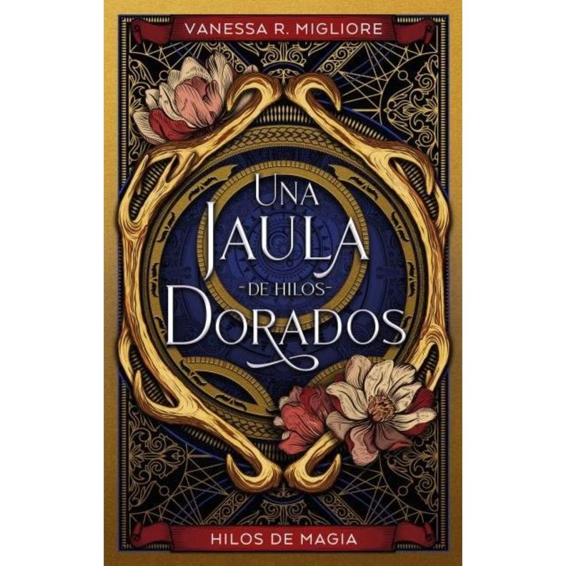 Una Jaula De Hilos Dorados Blanco