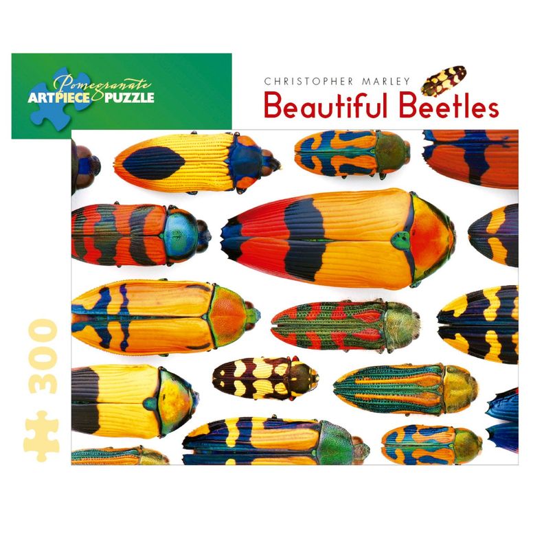 Rompecabeza Christopher Marley: Beautiful Beetles - 300 Piezas Blanco S