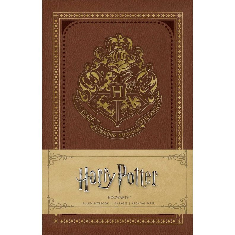 Harry Potter: Libreta Tapa Blanda C/Lineas Diseño Hogwarts-0