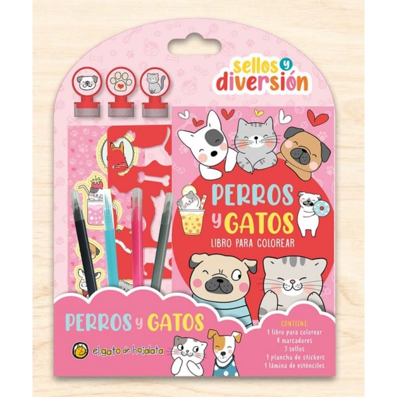 Sellos Y Diversion Perros Y Gatos Blanco