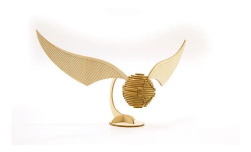 Harry Potter Golden Snitch Libro y Modelo Armable En Madera-0