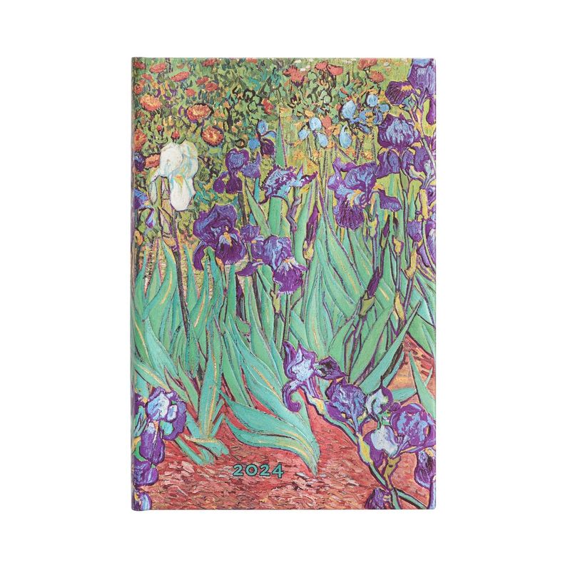 Agenda 2024 Van Gogh Los Lirios Irises, T.Dura, Vista Semanal, Mini-0