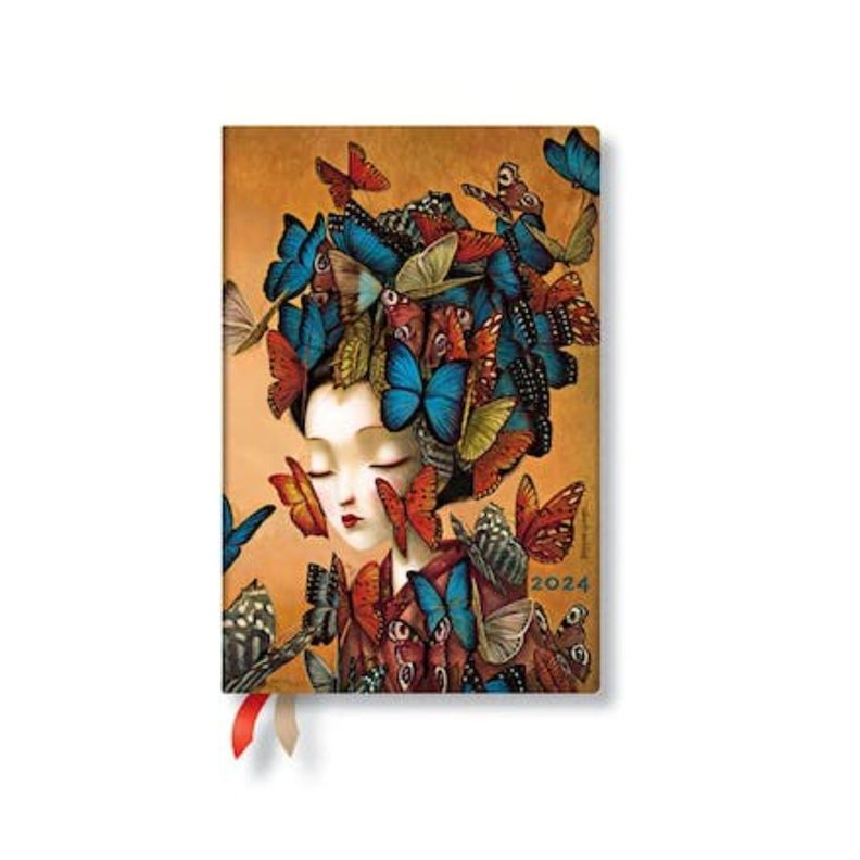 Agenda 2024 Benjamin Lacombe Madame Butterfly, T.Flexible, Vista Semanal, Mini-0