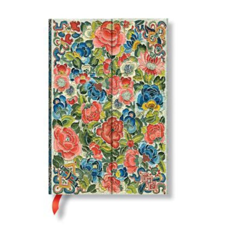 Libreta Peking Opera Embroidery Pear Garden, Mini Tapa Dura-0