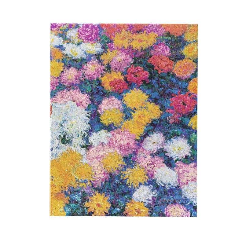 Libreta Monet Crisantemos Ultra Lineas Tapa Dura Blanco