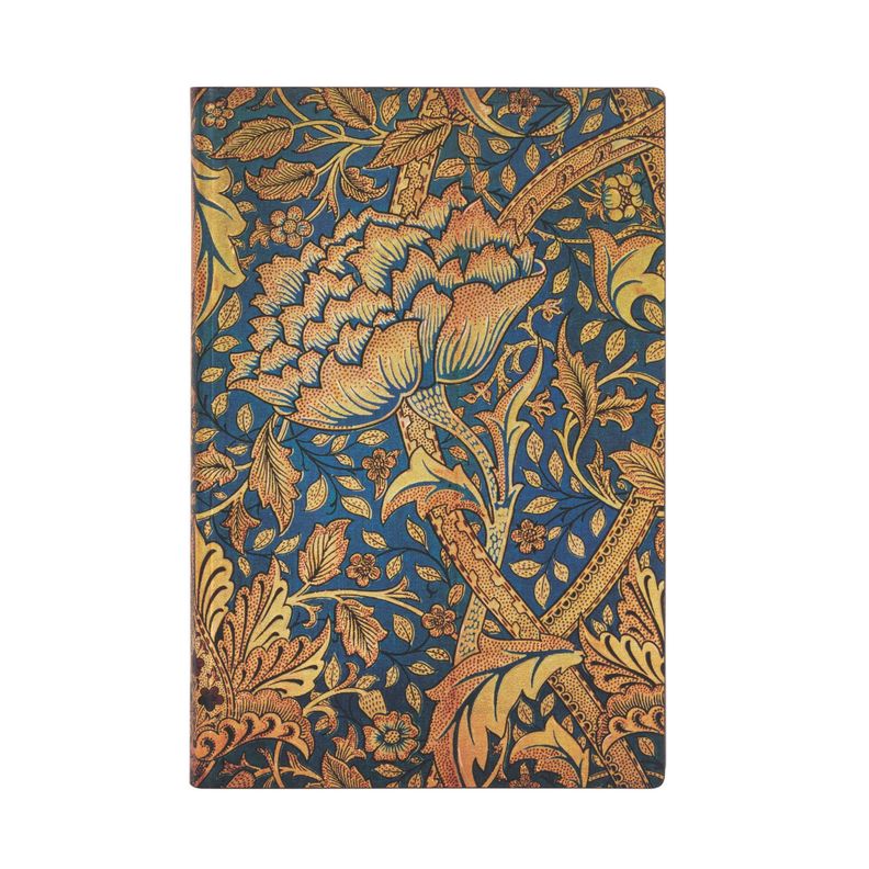 Libreta William Morris Tapa Flexible Con Lineas, Mini Blanco