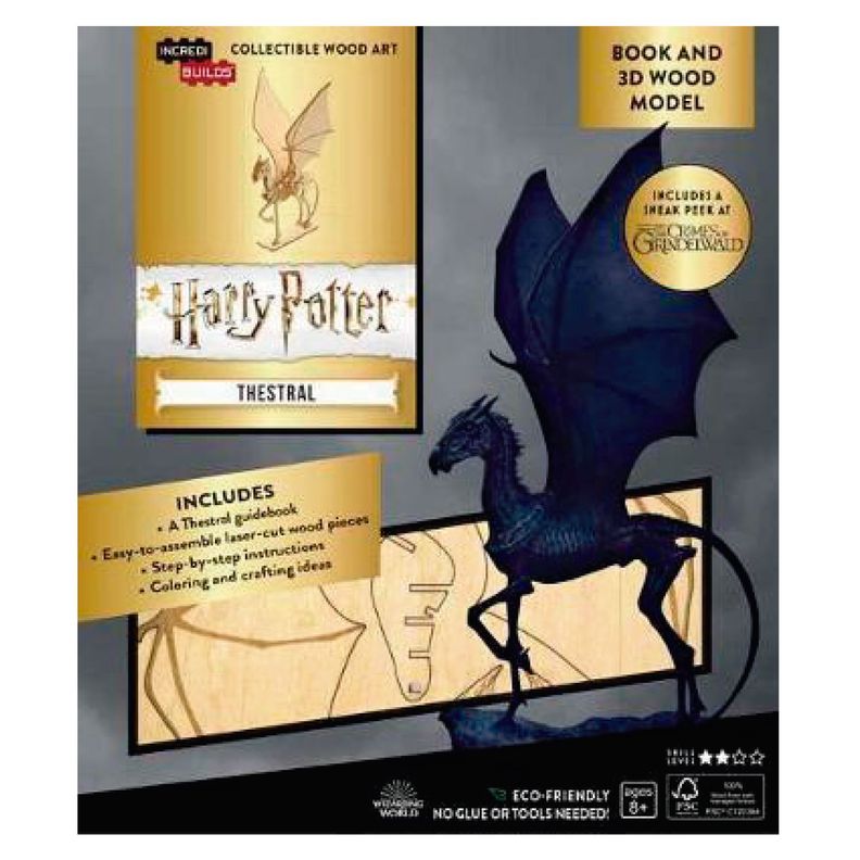 Harry Potter Thestral Libro y Modelo Armable En Madera-0