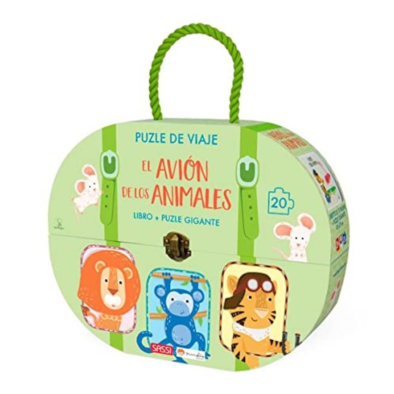 Libro y Puzzle El Avion De Los Animales-0