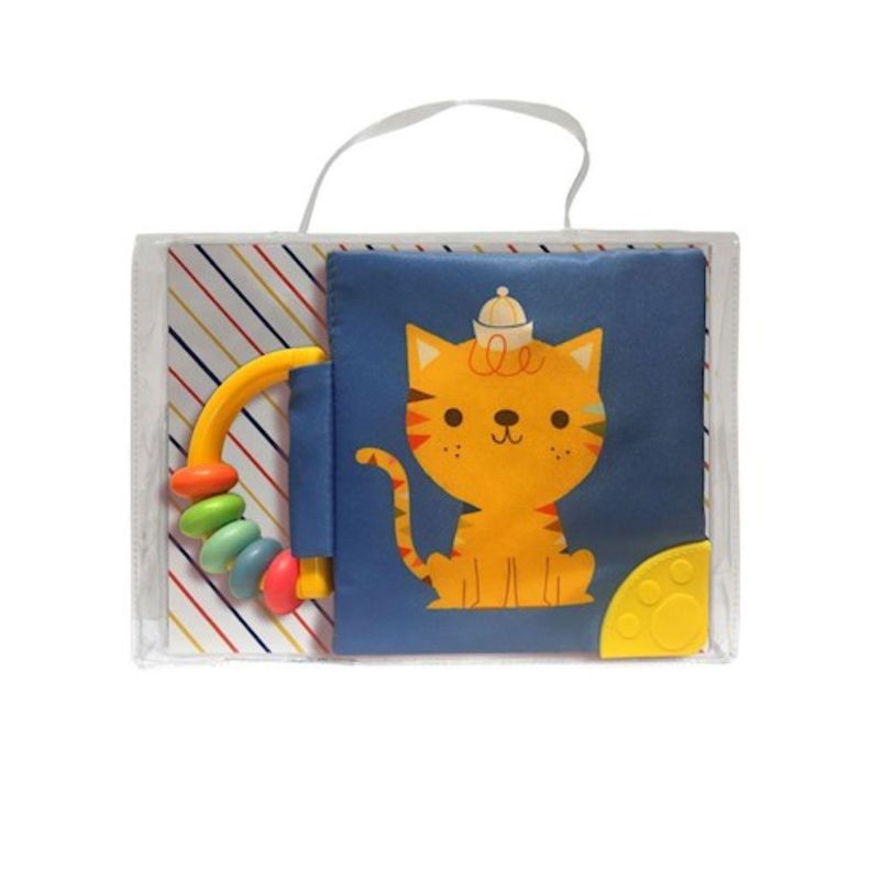 Mi Libro Suave Con Sonajero Y Mordillo: Gato Blanco