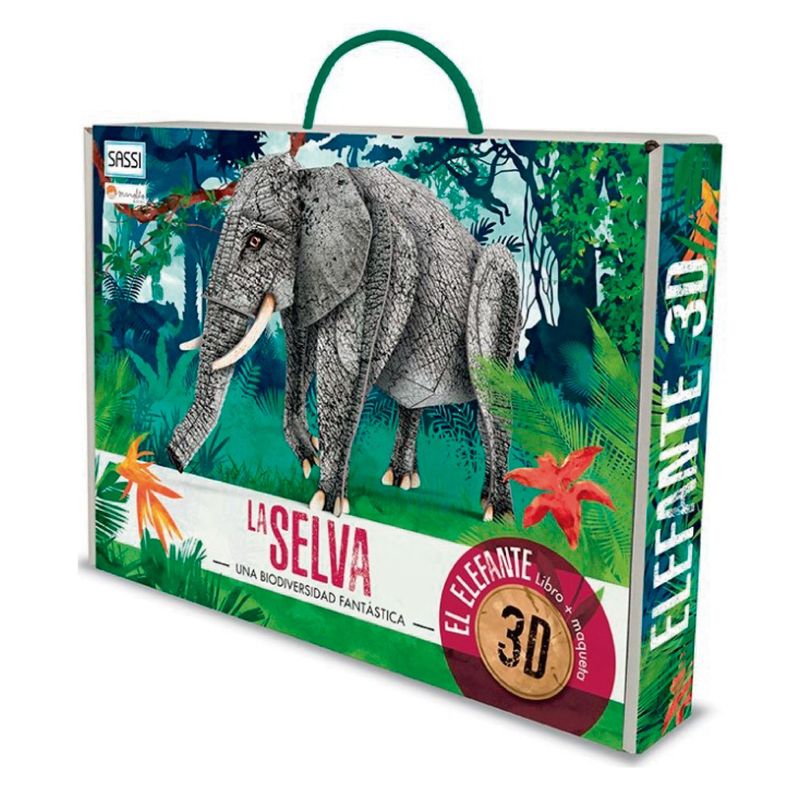 Libro Mas Maqueta La Selva, Elefante 3D Blanco