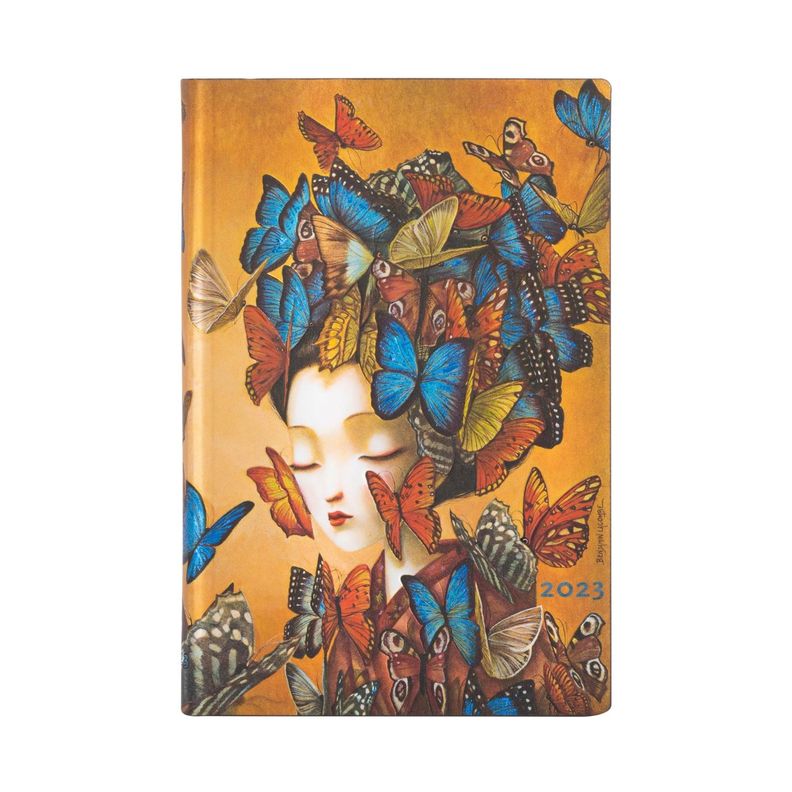Agenda 2023 Madama Butterfly, Tapa Flexible, Vista Semanal, Mini Blanco