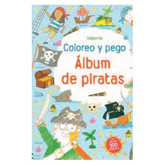 Album De Piratas - Coloreo y Pego Blanco