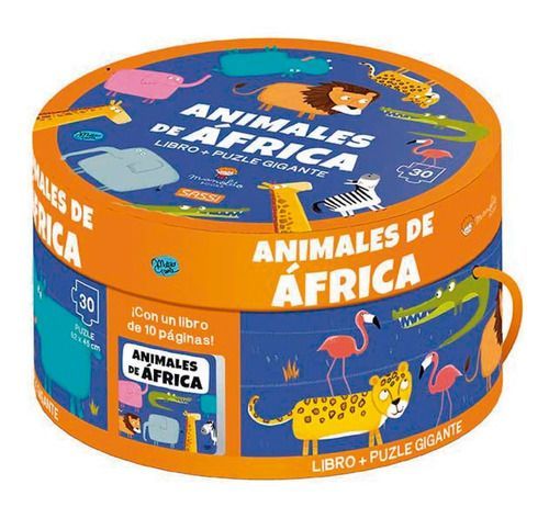 Libro y Puzzle Los Animales De África-0