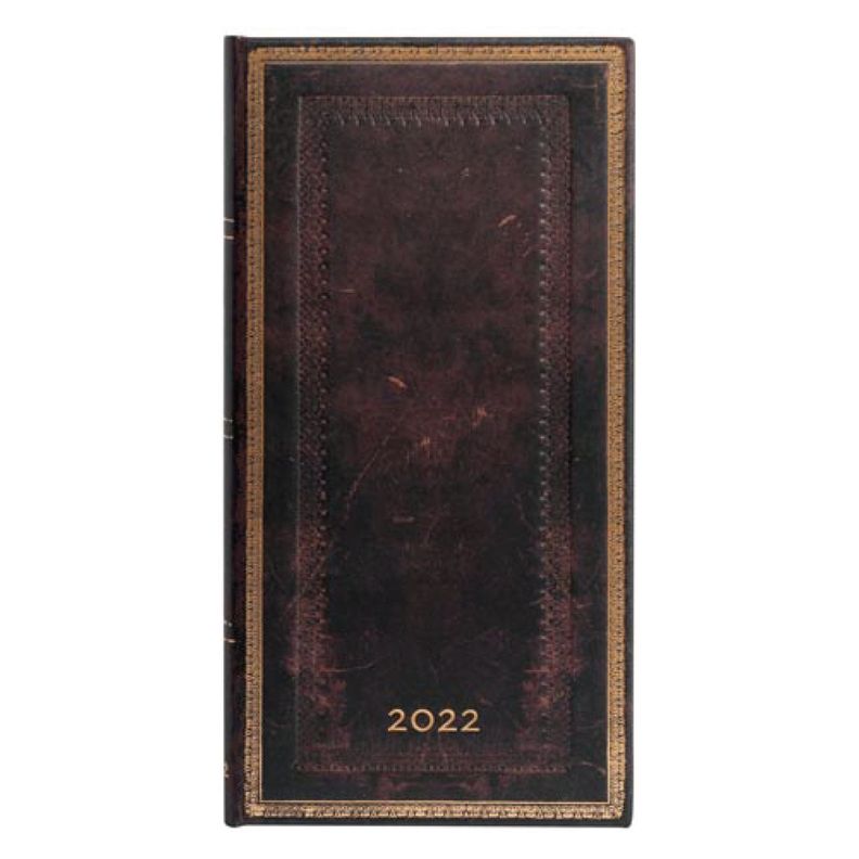 Agenda 2022 Black Moroccan Slim Tapa Dura Semana A La Vista Blanco