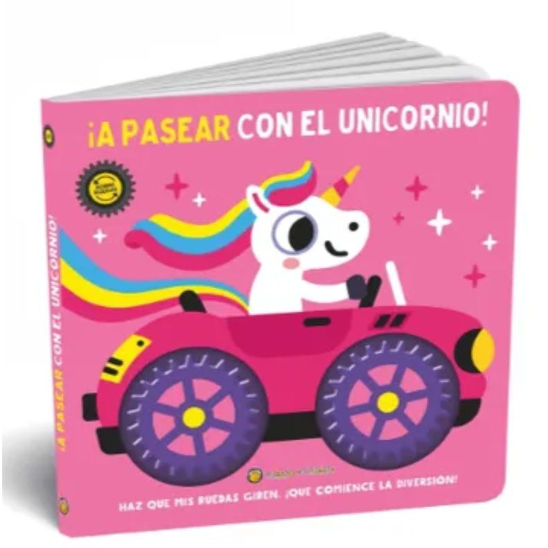 A Pasear Con El Unicornio Sobre Ruedas Blanco