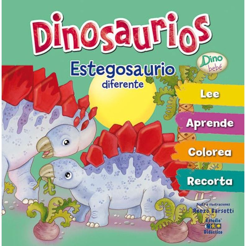 Estegosaurio Diferente -Dino Bebe Blanco