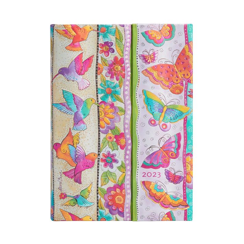 Agenda 2023 Hummingbirds & Flutterbyes, Tapa Dura, Vista Dia, Midi Blanco