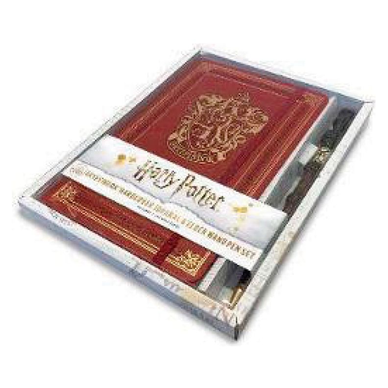 Harry Potter Set Bolígrafo Varita Elder y Libreta Tapa Dura Gryffindor-0