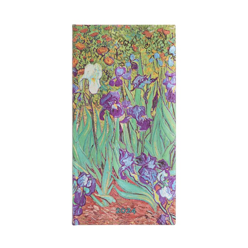 Agenda 2024 Van Gogh Los Lirios Irises , T.Dura, Vista Semanal, Slim-0