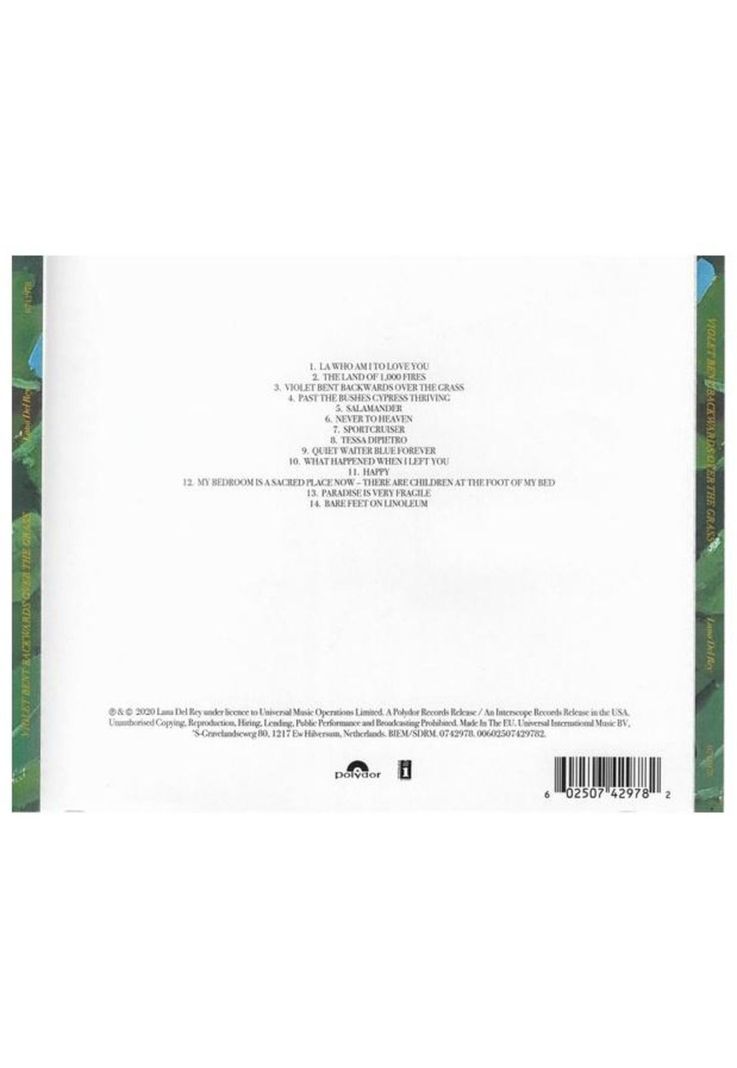 LANA DEL REY - VIOLET BENT BACKWARDS OVER THE GRASS | CD-1