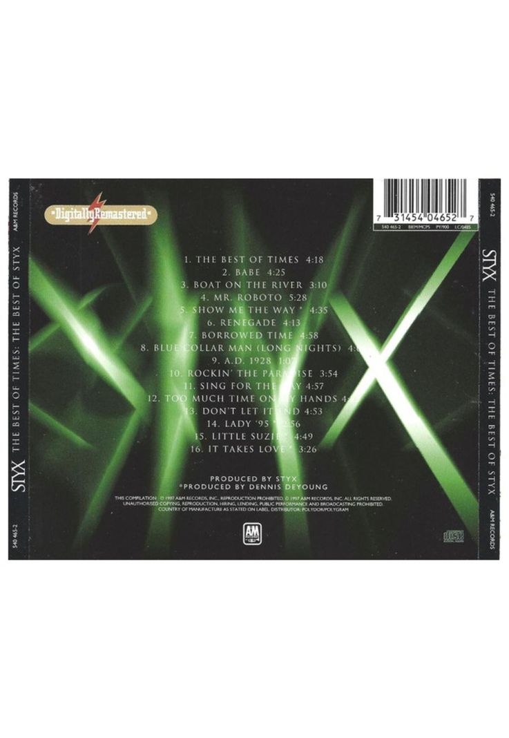 STYX - BEST OF TIMES: THE BEST OF | CD-4