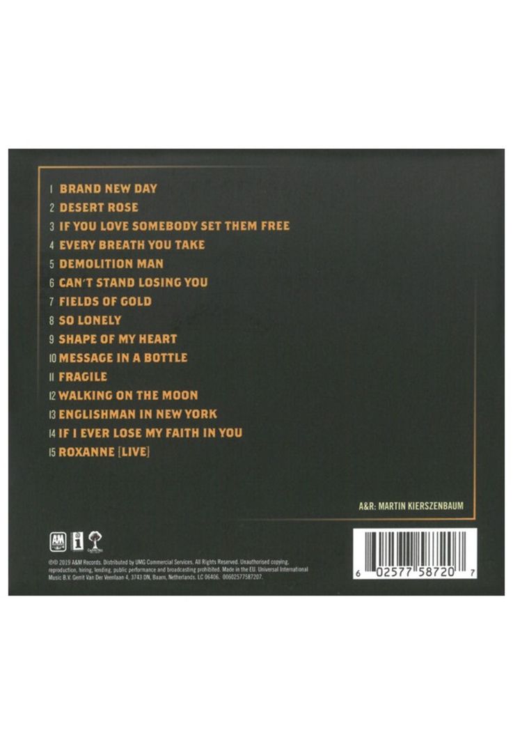 STING - MY SONGS (DIGIPACK) | CD-4