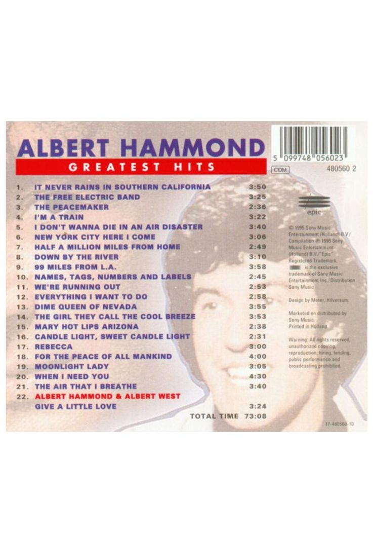ALBERT HAMMOND - GREATEST HITS | CD-1