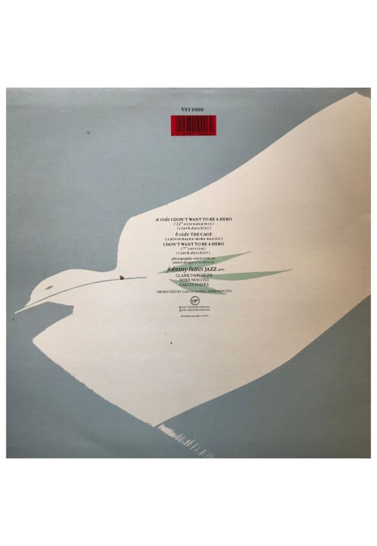 JOHNNY HATES JAZZ - I DON'T WANT TO BE A HERO | 12" MAXI SINGLE VINILO USADO-1