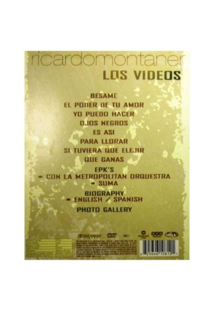 RICARDO MONTANER - LOS VIDEOS DVD-1