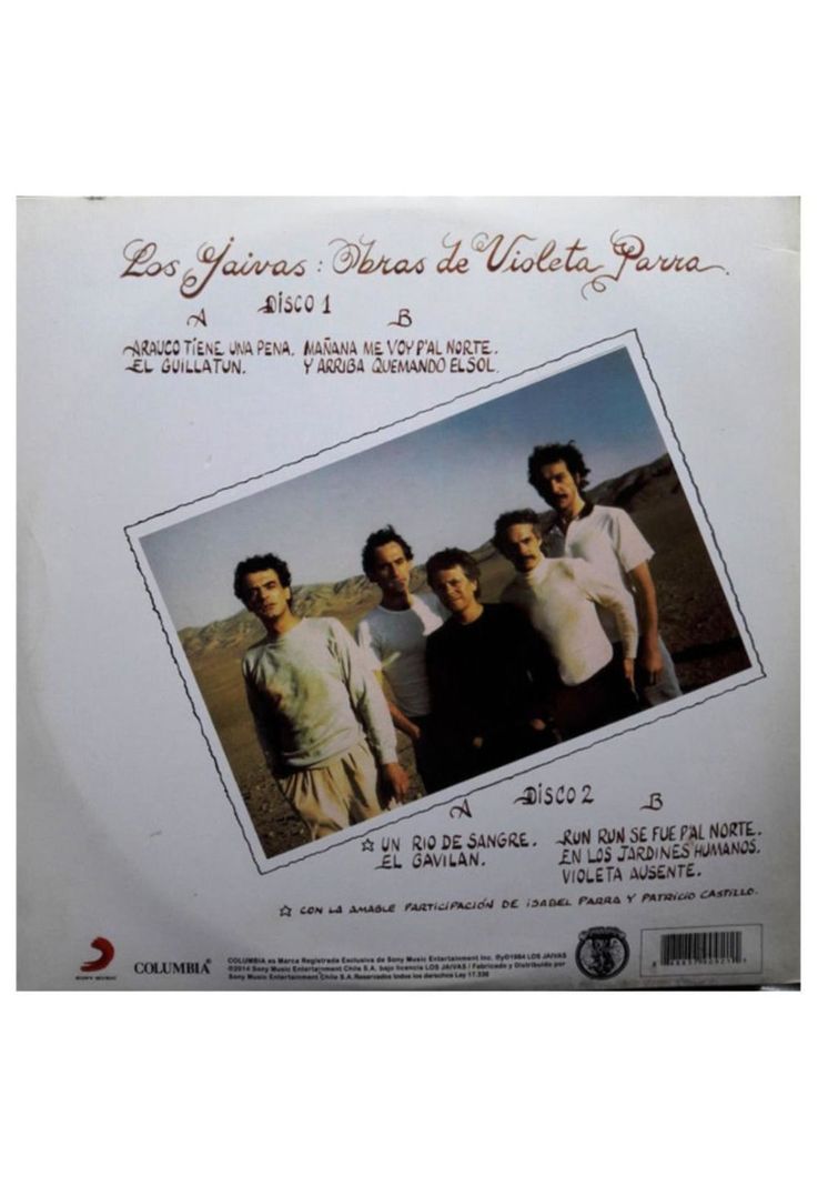 LOS JAIVAS - OBRAS DE VIOLETA PARRA (2LP) | VINILO-1