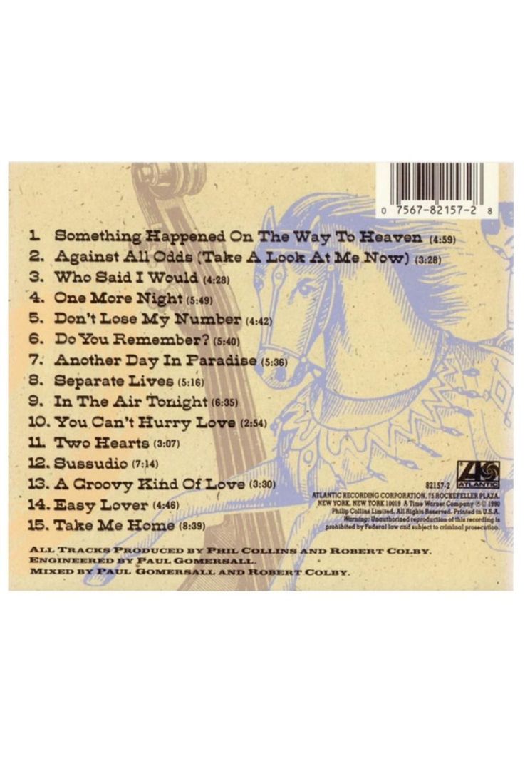 PHIL COLLINS - SERIOUS HITS ... LIVE! | CD-1