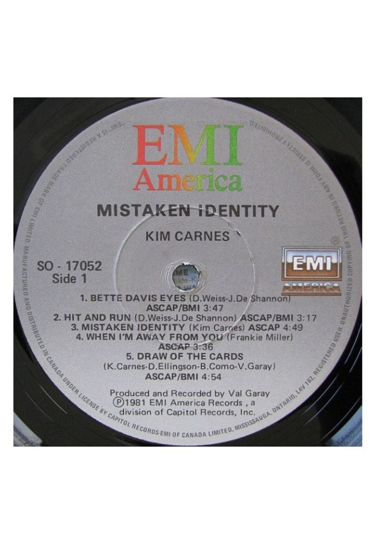 KIM CARNES - MISTAKEN IDENTITY | VINILO USADO-4