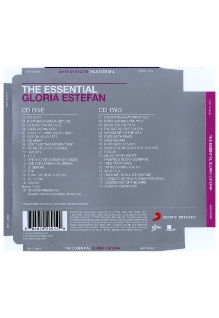 GLORIA ESTEFAN - ESSENTIAL GLORIA ESTEFAN (2CD) | CD-1