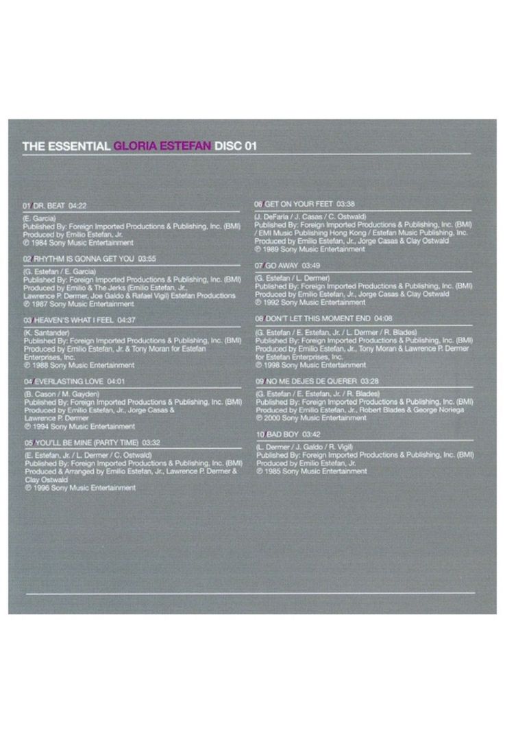 GLORIA ESTEFAN - ESSENTIAL GLORIA ESTEFAN (2CD) | CD-5