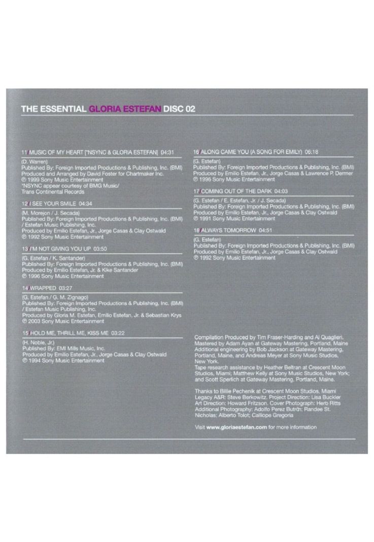 GLORIA ESTEFAN - ESSENTIAL GLORIA ESTEFAN (2CD) | CD-8