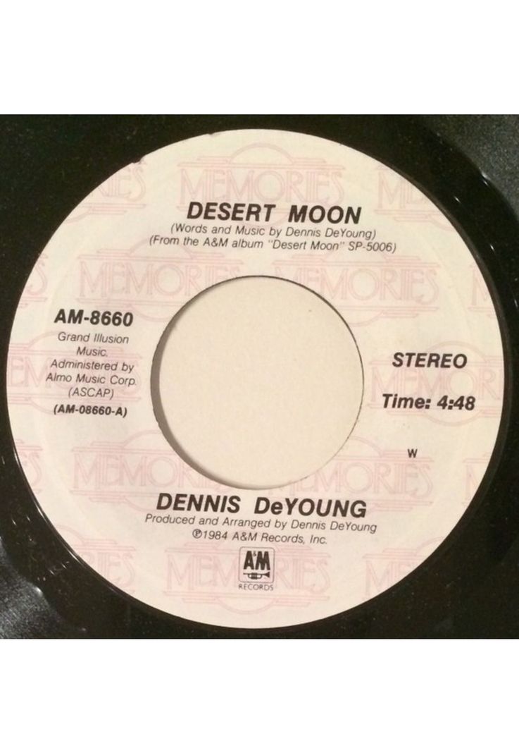 DENNIS DEYOUNG - DESERT MOON | 7" SINGLE VINILO USADO-0