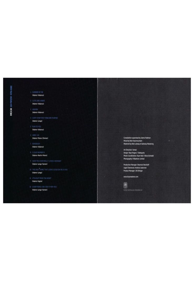 BRYAN ADAMS - ICON: THE BEST OF BRYAN ADAMS | CD-1